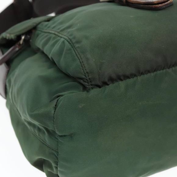 PRADA Shoulder Bag Nylon Green Brown Silver Auth bs18578 - Picture 14 of 16